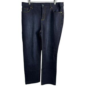 Chico's The So Lifting Slim Straight Leg Jeans Sz 2 Regular Classic 5 Pocket